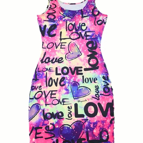 Tank top letter and heart dress size large - Picture 2 of 4